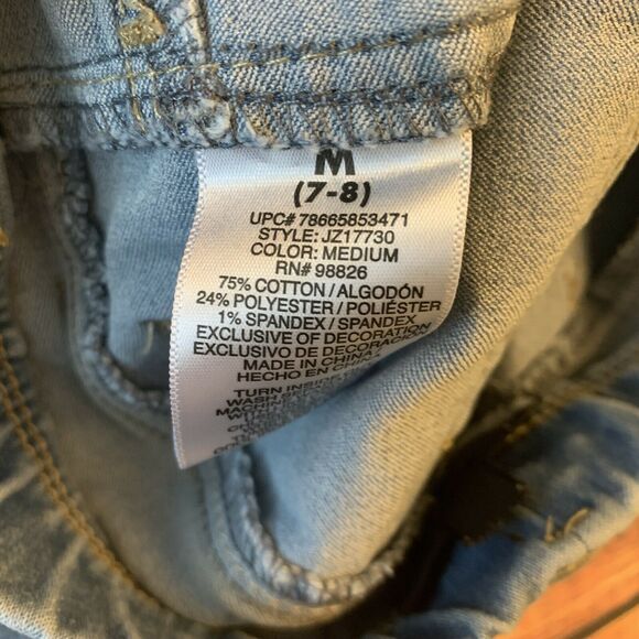 Jordache Girl’s Light Wash Blue Denim Stretch Jeggings Size Medium 7/8 - Picture 4 of 8